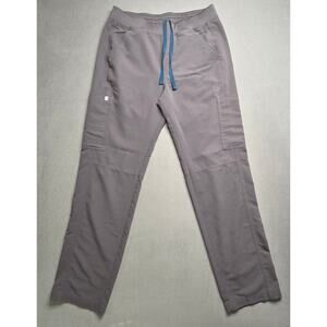 Figs Womens Charcoal Scrub Pants Size Medium High Waist Straight Leg Pockets‎